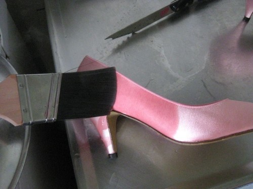 satin shoes that can be dyed