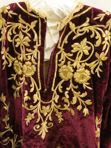 The elaborate gold ornamentation