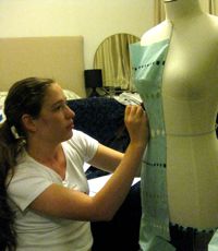 Draping a corset pattern