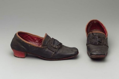 Pair of men's shoes probably Italian, about 1650–1700, MFAB