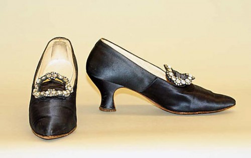 Shoes (Pumps), Evening Nancy Haggerty (American), 1918–22, American, silk, metal, glass, 1979.416.8ab, Met
