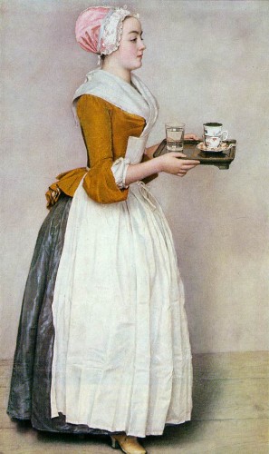 Jean-Étienne Liotard (1702–1789),La Belle Chocolatière (The Chocolate Girl), 1743 until 1745