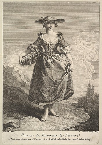 Peasant Woman from Around Ferrara Edme Jeaurat (French, Vermenton 1688–1738 Paris) Artist- After François Boucher (French, Paris 1703–1770 Paris), 1734, Met