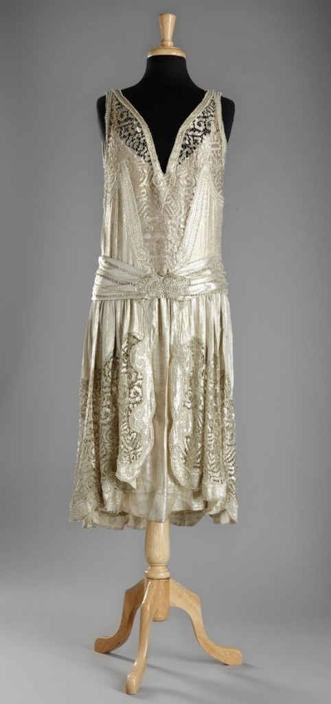1920s gold lame evening dress via Stockholms Auktionsverk