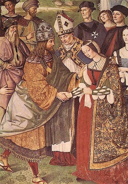 Aeneas Piccolomini Introduces Eleonora of Portugal to Frederick III by Pinturicchino. 1502-1507