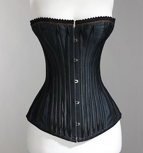 Corset, Worcester Corset Company (American, 1864–1950) ca. 1893, American, cotton, metal, bone, Metropolitan Museum of Art