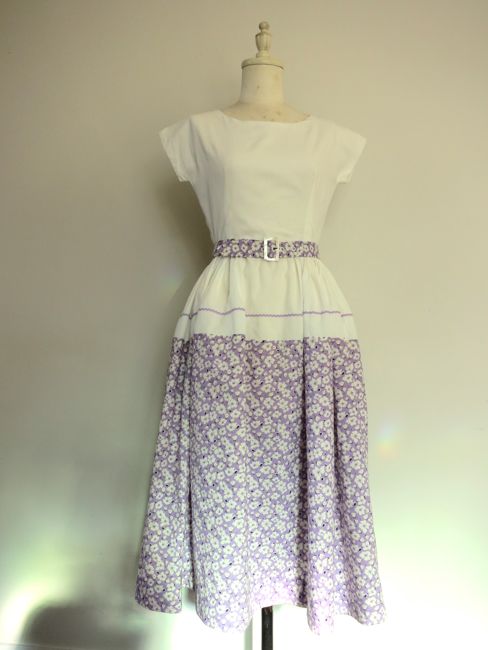 Lavender & white 1950s sundress thedreamstress.com