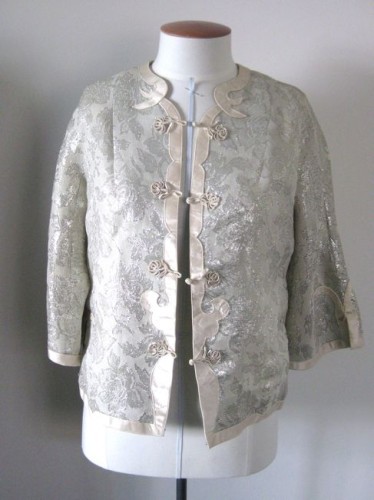 Jacket, silk & lame, mid-20th century, made in Hong Kong (probably) 