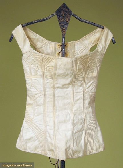 Corded corset, 1800-1825, Lot- 578 October 2007, Vintage Clothing & Textile Auction New