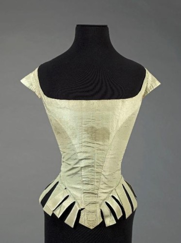 Court bodice associated with Marie Antoinette ca. 1780-87, from the Musee Galliera