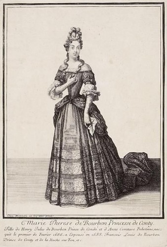 Engraving of Marie Thérèse de Bourbon by Henri Bonnart, c.1690