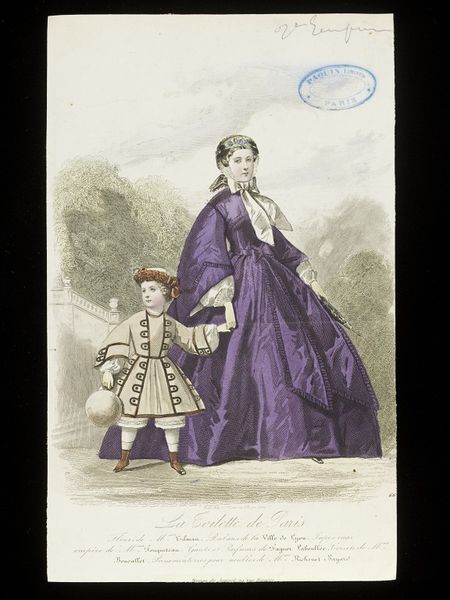 Fashion plate showing the fad for aniline purple, c.1860, François-Claudius Compte-Calix (artist)  Braequet (engraver), E.22396-330-1957