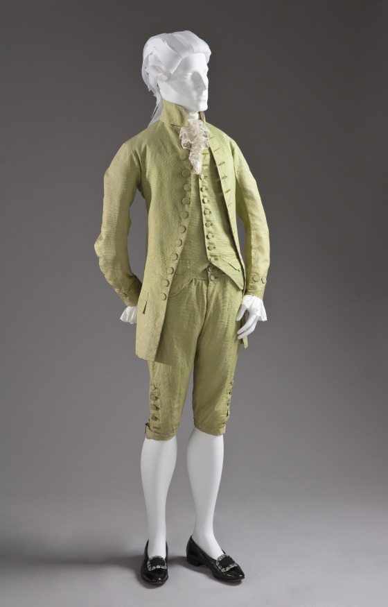 Man's Three-piece Suit worn with matching vest, Italy, probably Venice, circa 1785-1790, LACMA