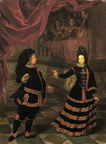 Jan Frans van Douven, Anna Maria Luisa de’ Medici dancing with her husband Johann Wilhelm, Elector Palatine (1695)