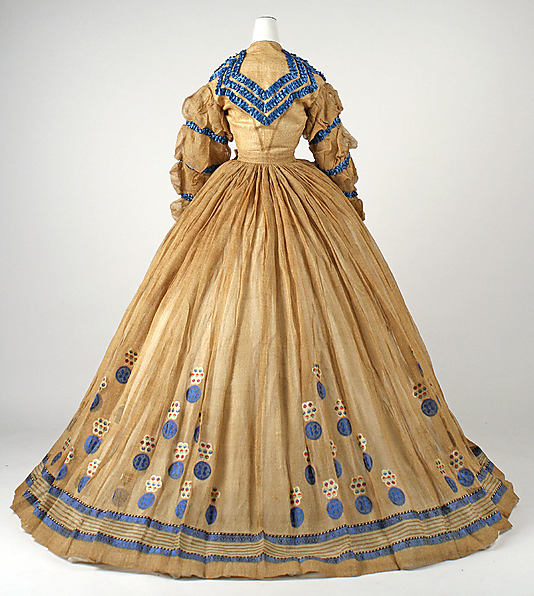 Dress, ca. 1865, American, cotton, C.I.67.37.1 Metropolitan Museum of Art
