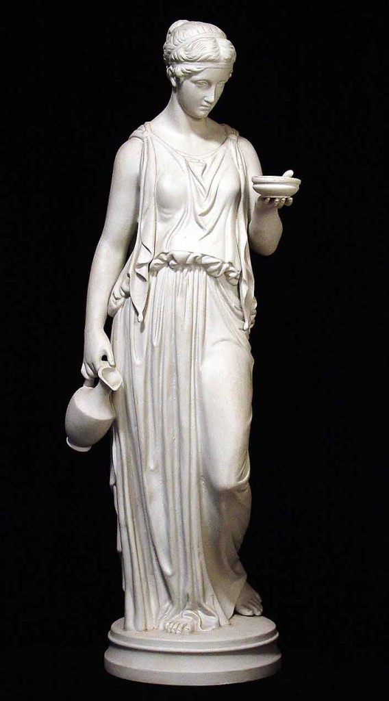 19th century ceramic reproduction of an ancient Greek statue
