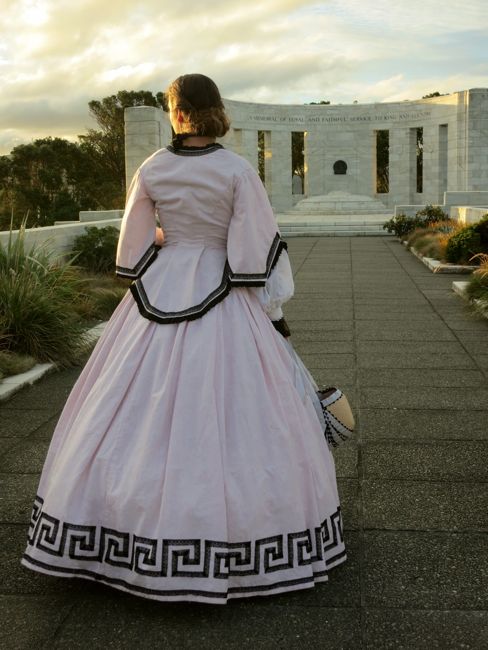 The 1860s Greek Key afternoon dress thedreamstress.com