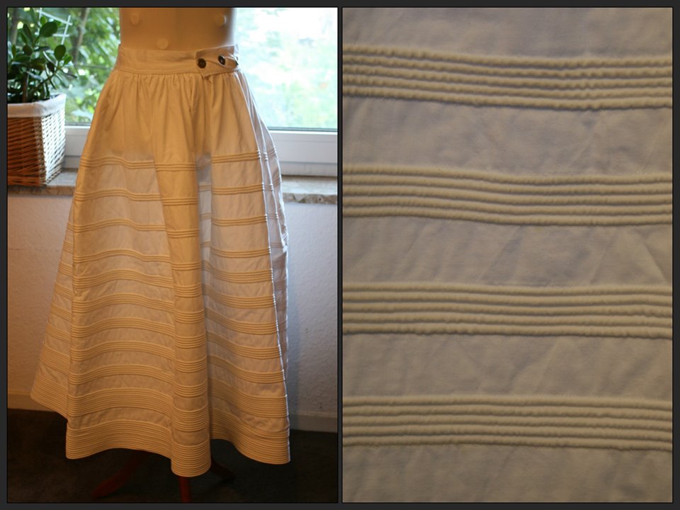 Diana's 1830s-40s corded petticoat for the HSF '14