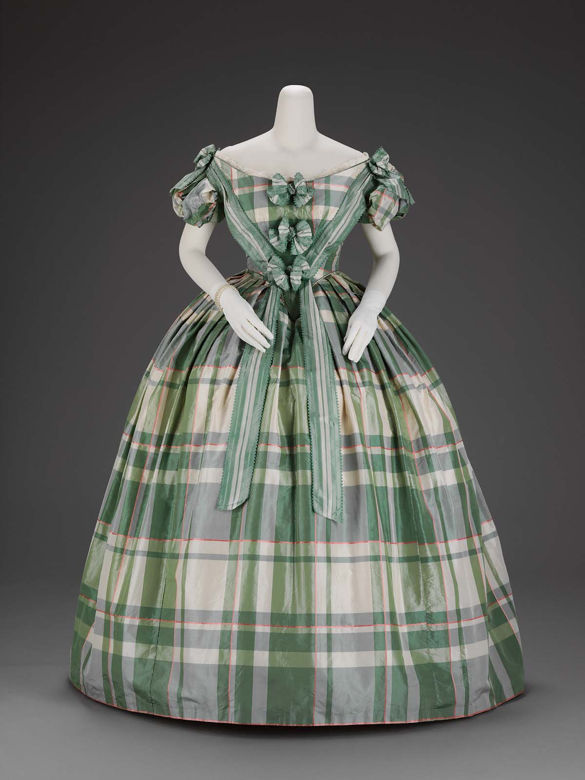 plaid ball gown