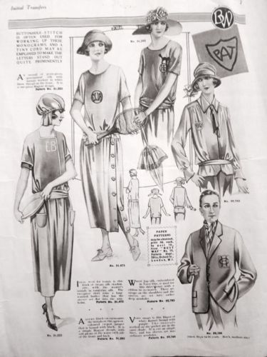 Monogrammed sportswear in the 1920s - The Dreamstress