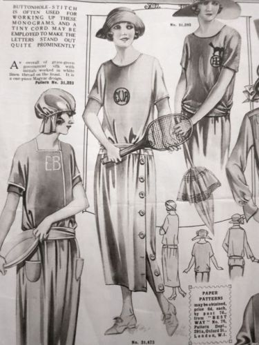 Monogrammed sportswear in the 1920s - The Dreamstress