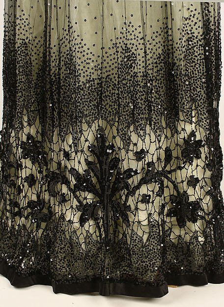 Ball gown, ca. 1908, American, silk, cotton, glass, metallic thread, Metropolitan Museum of Art, 1979.326