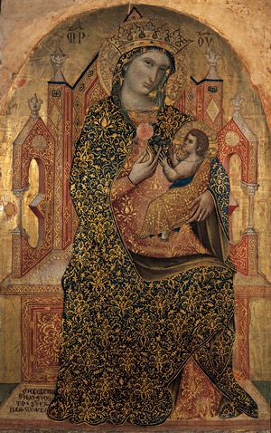 Virgin Mary with child altarpiece