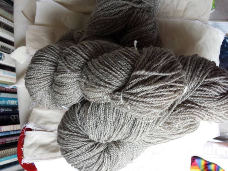 1 Rachelle's 746m of sport weight 2-ply handspun yarn (Perendale) for 18t c stockings