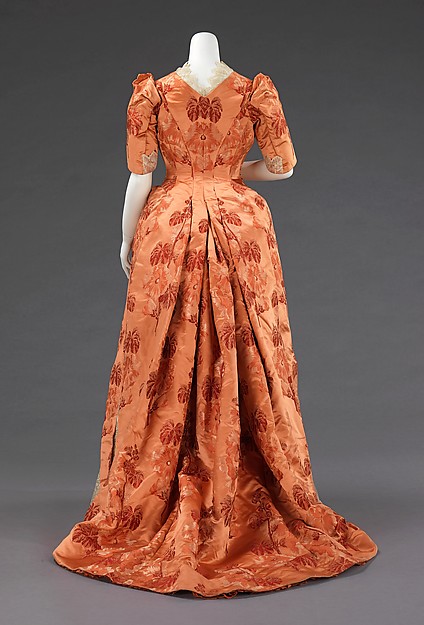 Dinner dress, ca 1886, American, silk, Metropolitan Museum of Art, 2009.300.889 a-b
