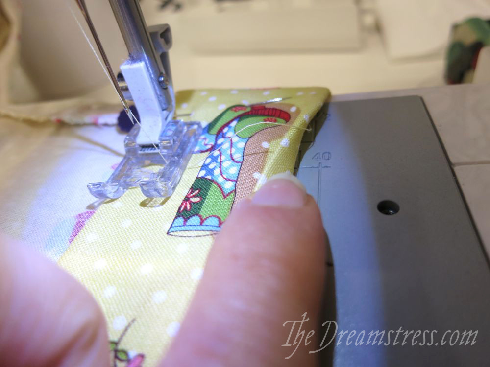 Sewing the hem