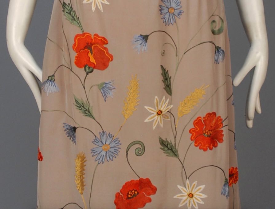 Tambour Embroidered Silk Dress, 1920-1924, Whitaker Auctions