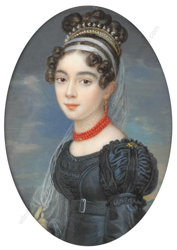 Attr. to Joseph Krafft, Portrait of Henriette Rottmann, 1820, via wilnitsky.com