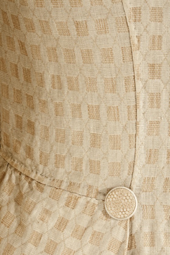 Man's Frock Coat, Europe, circa 1845, Cotton plain weave with supplementary warp-float patterning, LACMA, M.2007.211.61
