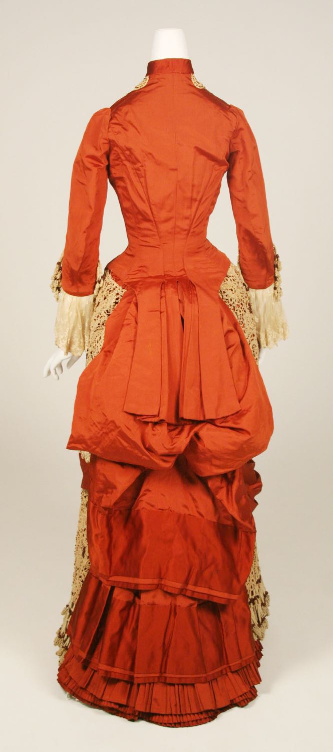 Dress, ca. 1880, American, silk, cotton, glass, Metropolitan Museum of Art, 1982.219.2a, b