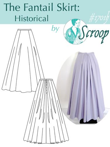 Scroop Patterns Fantail Historical Skirt thedreamstress.com