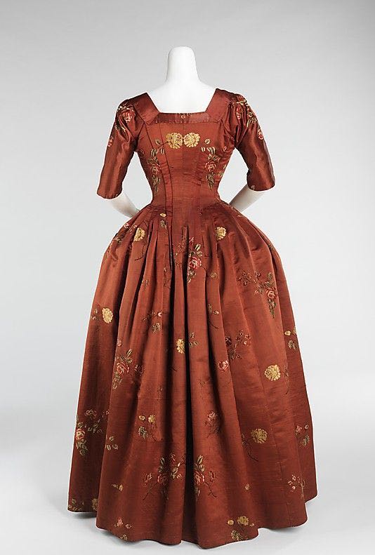 Robe à l'Anglaise, 1740–60, British, silk, Brooklyn Museum Costume Collection at The Metropolitan Museum of Art, Gift of the Brooklyn Museum, 2009; Metropolitan Museum of Art, 2009.300.926
