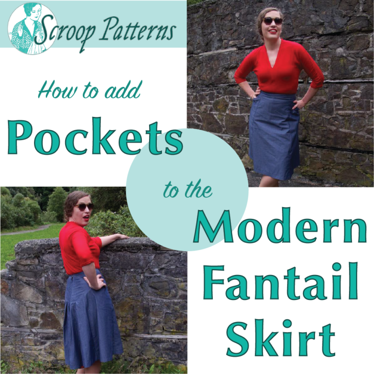 How to add pockets to the Scroop Modern Fantail skirt - The Dreamstress