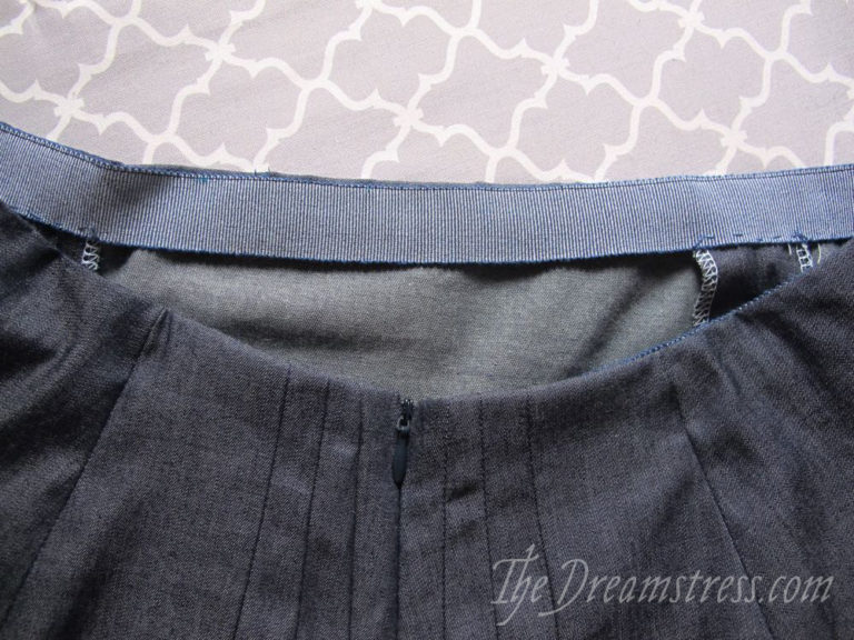 Tutorial: how to add a petersham waistband to the Scroop Fantail Skirt ...