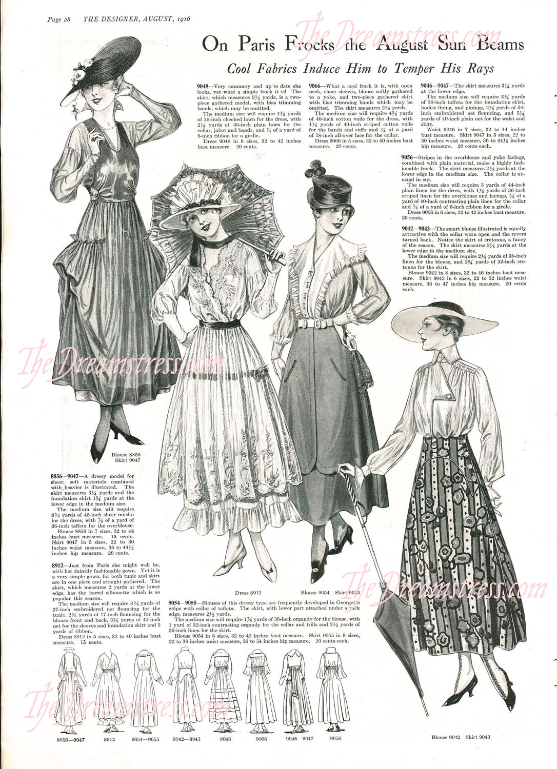 The Designer, August 1916 thedreamstress.com