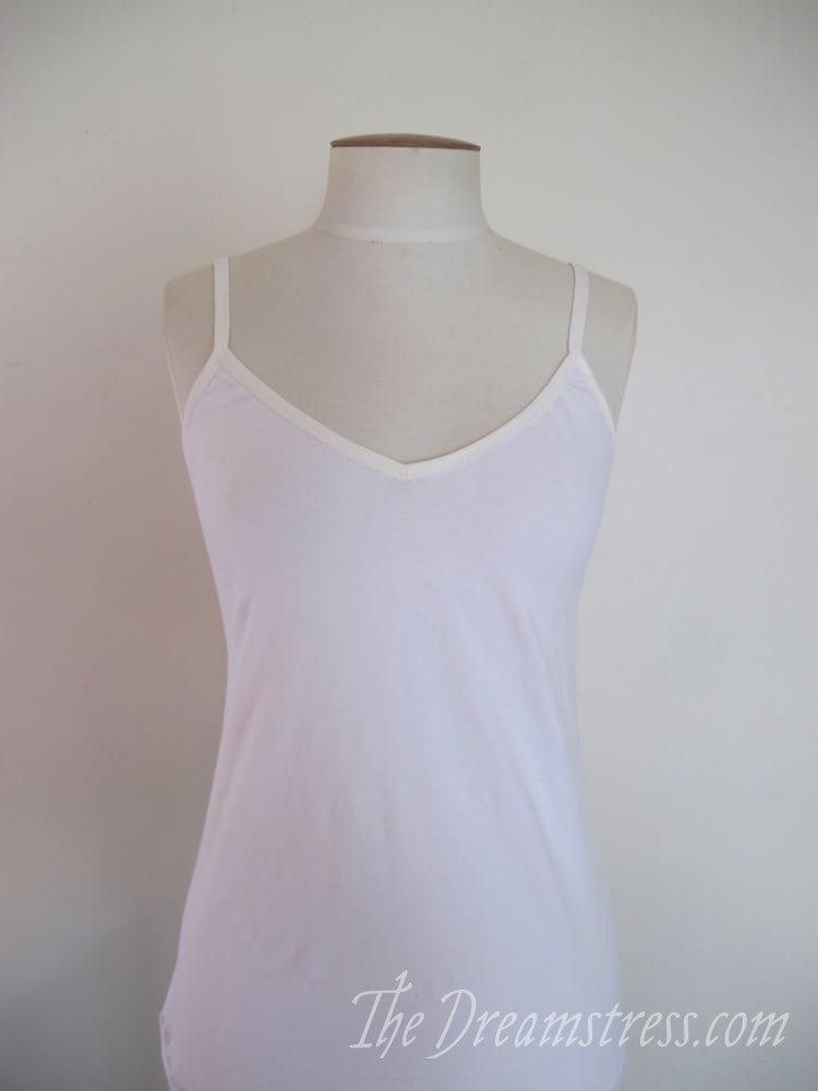 How to turn the Scroop Wonders Unders Singlet Camisole into a V-neck ...