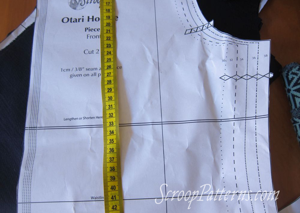 Otari Hoodie Sew Along - Alterations & cutting out scrooppatterns.com