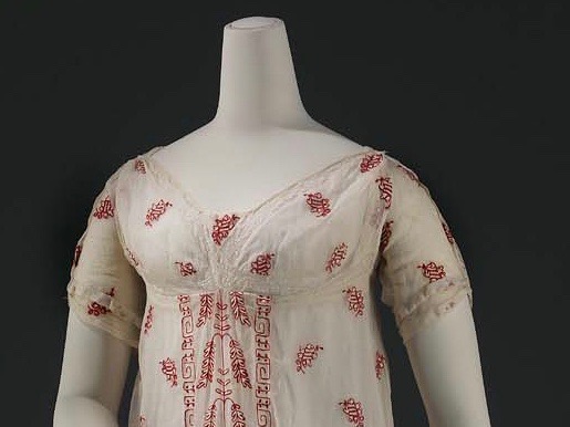 gauze embroidered dress