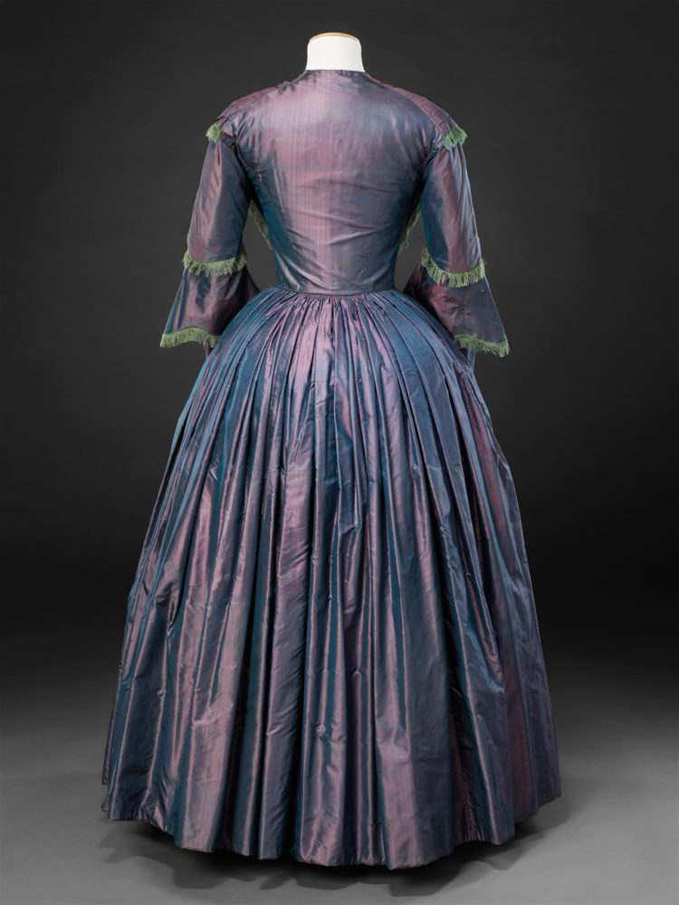 Day dress and cape of shot silk, early 1850s, The John Bright Historic Costume Collection