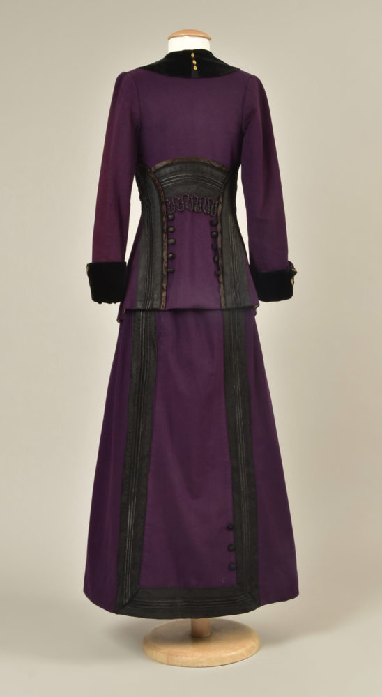 Wool suit with braided trim, ca 1912, Helen Larson Historic Costume Collection, Sold by Whitaker Auctions