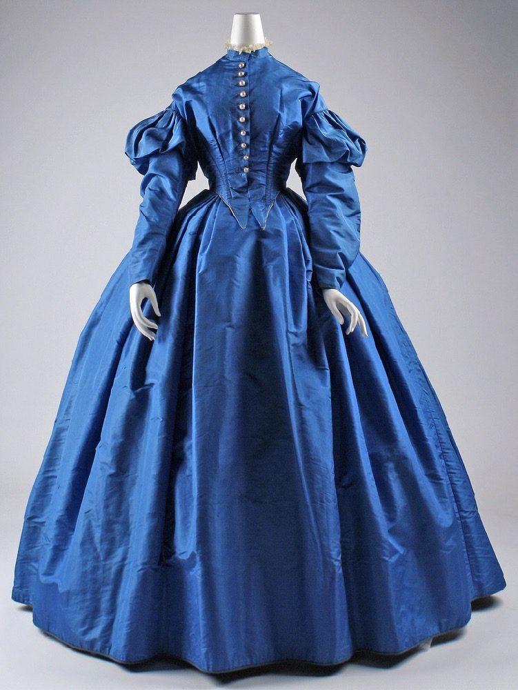 Day dress, ca. 1867, American, silk, Metropolitan Museum of Art C.I.40.164.1a–c