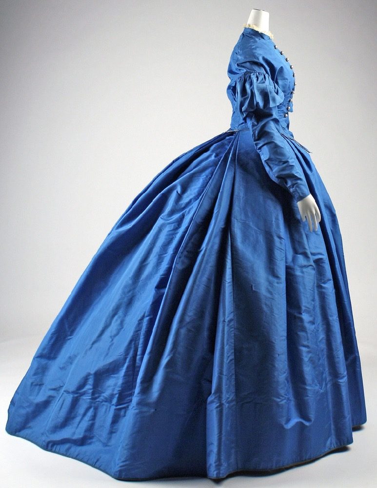 Day dress, ca. 1867, American, silk, Metropolitan Museum of Art C.I.40.164.1a–c