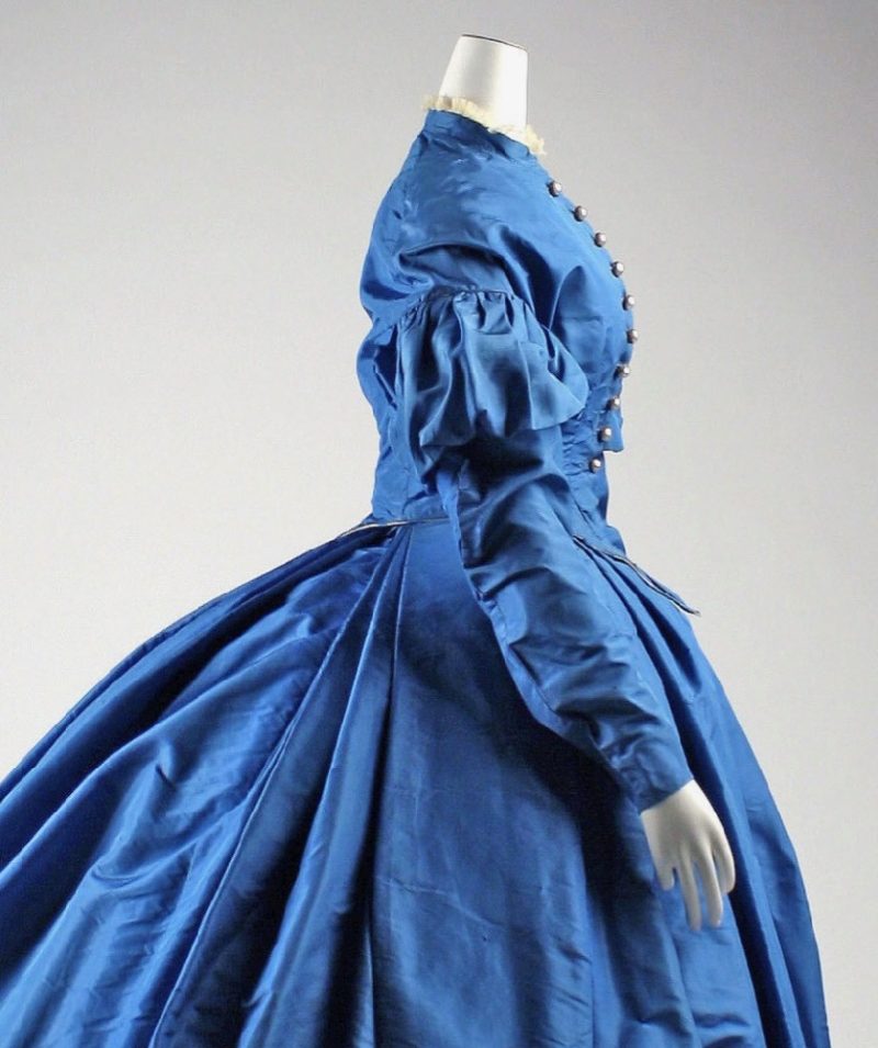 Day dress, ca. 1867, American, silk, Metropolitan Museum of Art C.I.40.164.1a–c