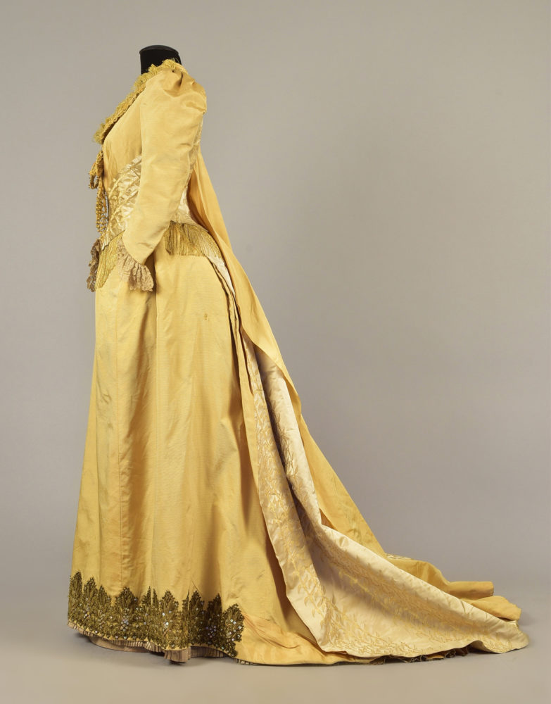 Gown (tea gown) ca. 1887, Helen Larson Private Collection sold by Whitaker Auctions