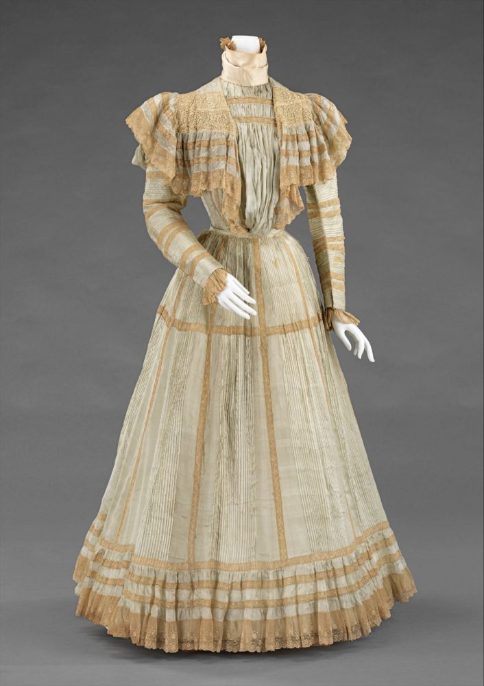 Dress, Jeanne Hallee (French, 1880–1914), ca. 1900, French, silk, Brooklyn Museum Costume Collection at The Metropolitan Museum of Art 2009.300.3098a-b