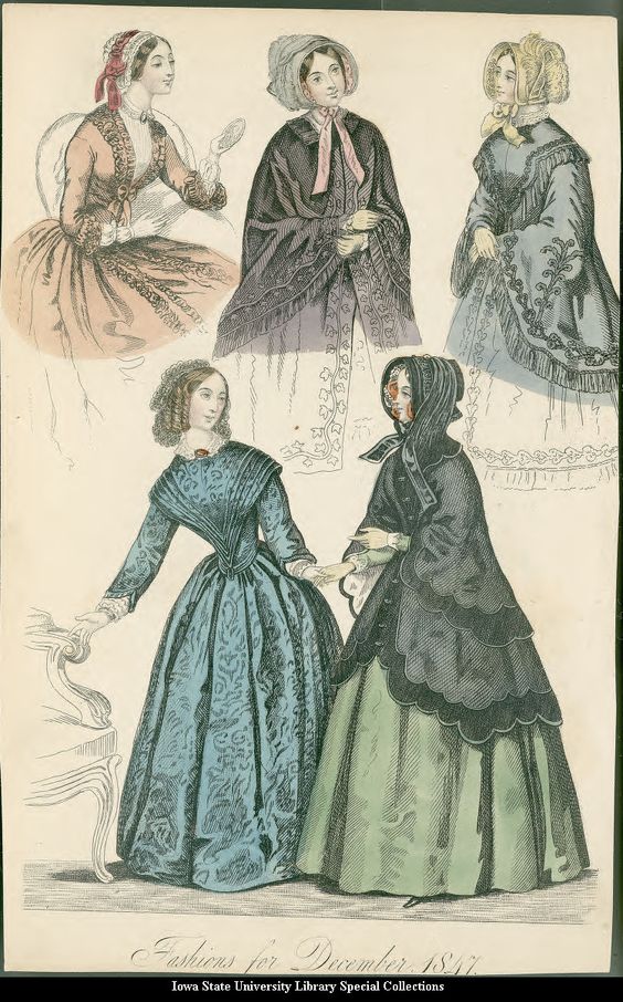 Dress designs from 1847